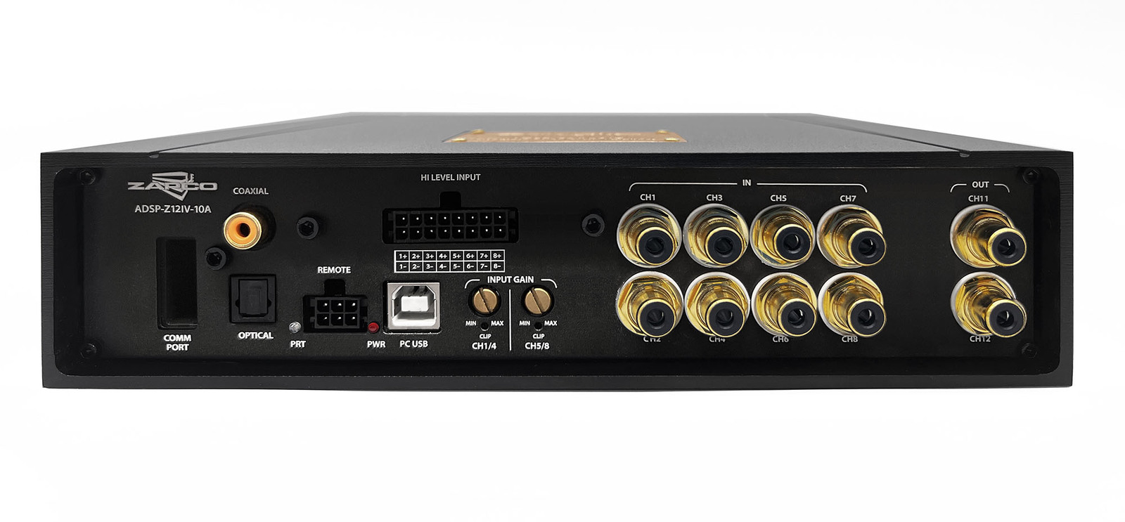 Alternative view of ZAPCO 12 Ch. DSP with 10 Ch. Amplifier