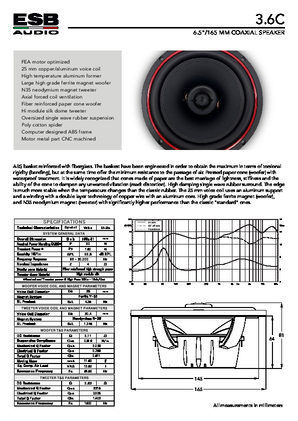 Alternative view of 6.5"/165 mm Coaxial