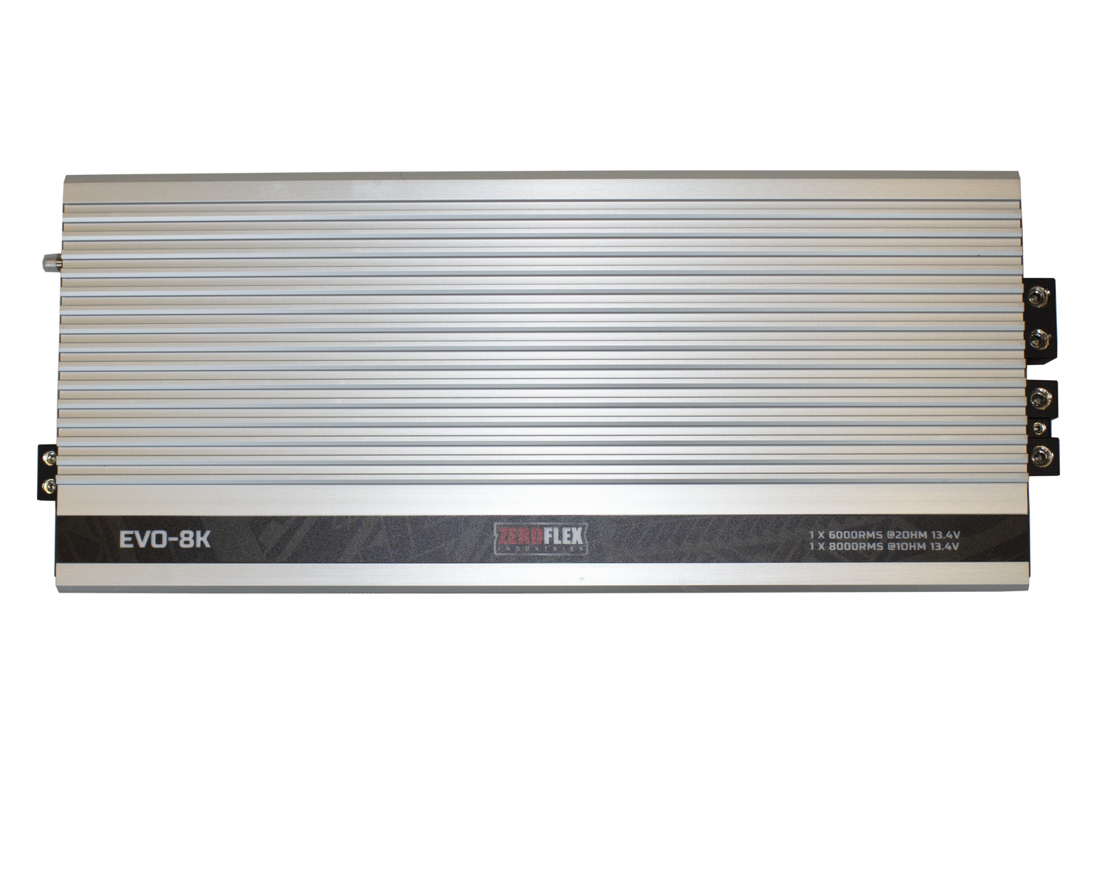 Alternative view of ZEROFLEX EVO-8K 1 x 8000rms @1ohm Amplifier with Bass Controller