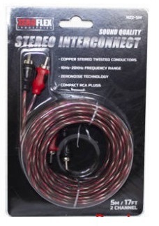 ZEROFLEX Stereo RCA 5Meter Cable