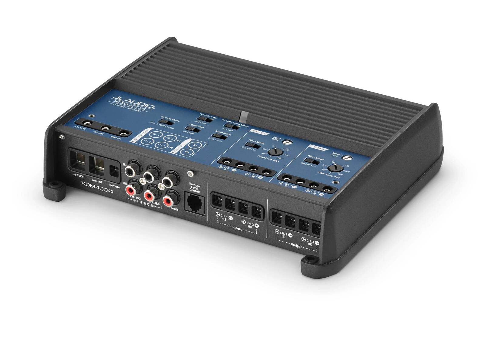 Alternative view of 4 Ch. Class D, Full-Range Car/Marine Amplifier, 400 W