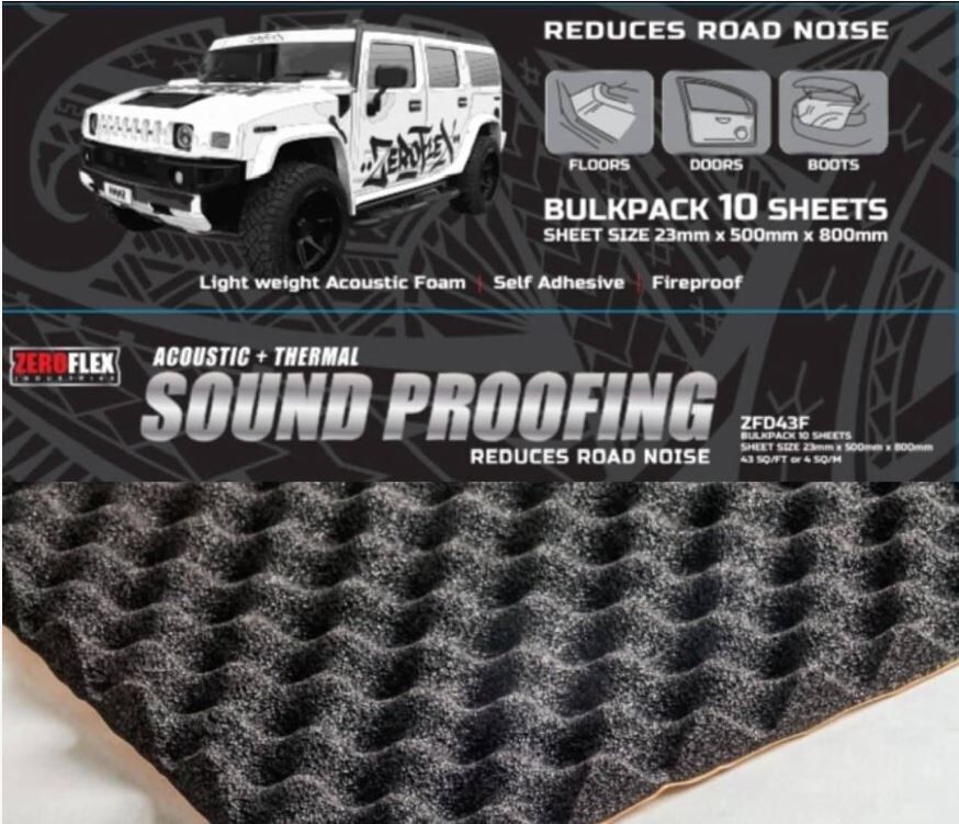 ZEROFLEX ZFD36D Sound Deadener 9 sheet bulk pack